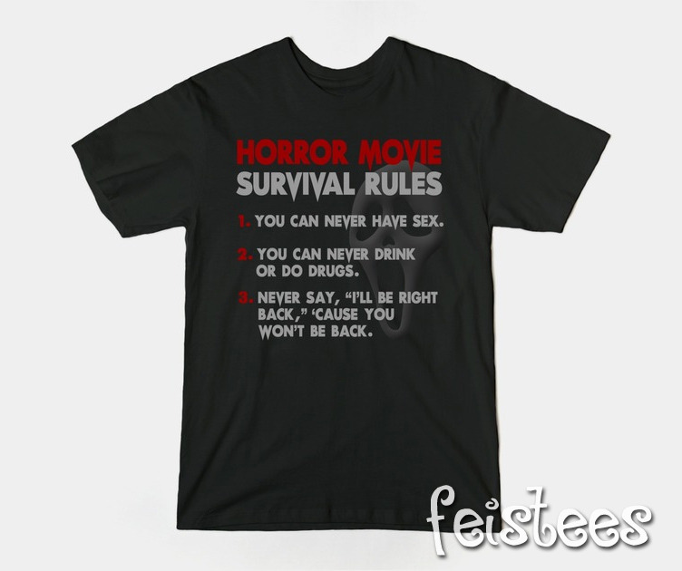 Survival Rules Ghostface Scream Movie shirt