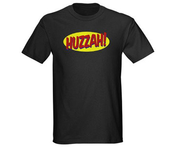 The Big Bang Theory Sheldon Cooper Huzzah! t-shirt