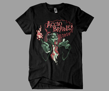 Accio Brains Harry Potter Zombie T-Shirt