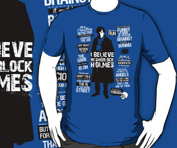 Sherlock Holmes Quotes T-Shirt - BBC TV Show