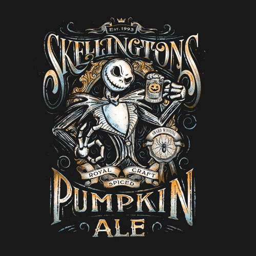 Skellington's Pumpkin Ale T-Shirt - Jack Skellington Santa Claus Shirt