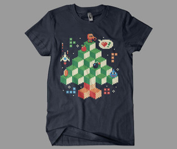 Q-bert Christmas Tree T-Shirt