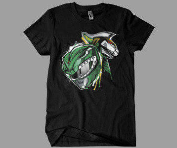 green power ranger t shirt