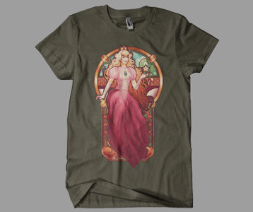 Super Mario Princess Peach Art Nouveau T-Shirt