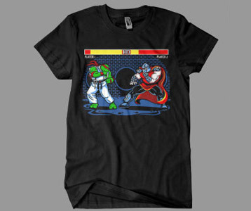 Street Fighter Teenage Mutant Ninja Turtles T-Shirt - Raphael vs. Shredder