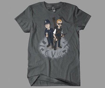 Hot Fuzz Nicholas Angel and Danny Butterman T-Shirt