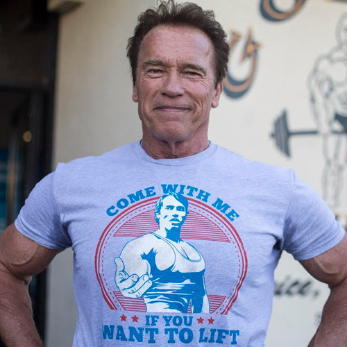 Six today Hesitate Come With Me If You Want to Lift T-Shirt - Arnold Schwarzenegger Gym Shirt