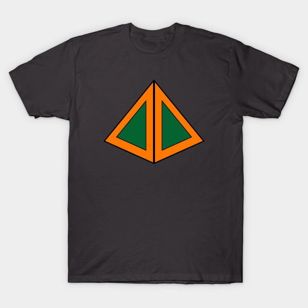 David's Legion 3D Triangle Shirt Orange and Green