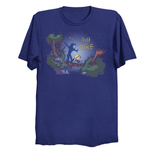 Lost in Space Will Robinson and Robot T-Shirt