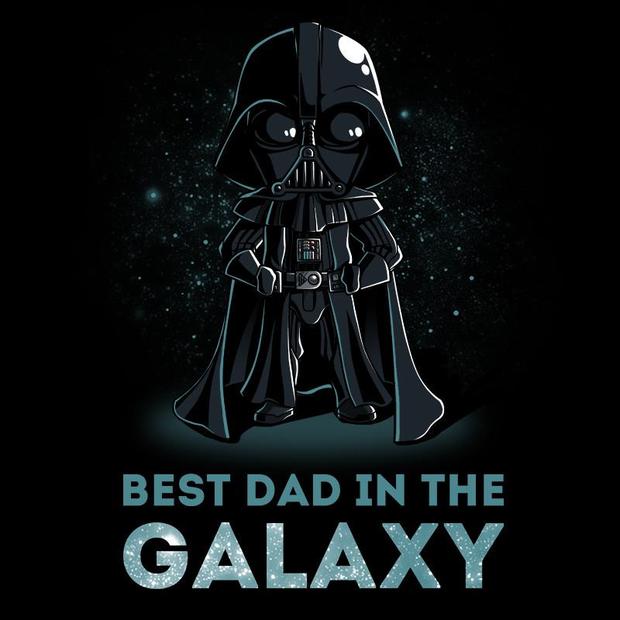Recoger hojas Otoño a pesar de Darth Vader Father's Day T-Shirt - Best Dad in the Galaxy