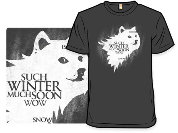 Game of Thrones Such Winter Much Wow Doge Direwolf T-Shirt