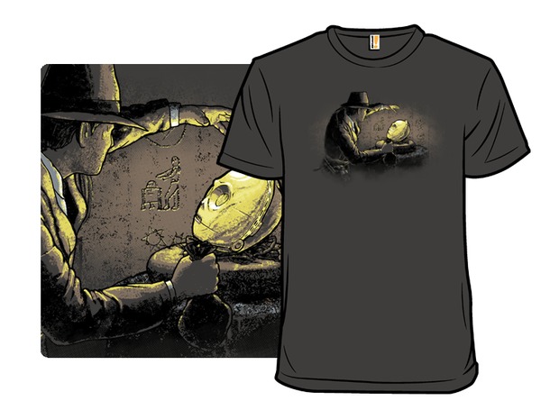 Indiana Jones Finds C-3PO's Head T-Shirt - Starcheology Strikes Back Shirt