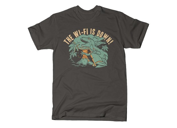 The Wi-Fi is Down Prehistoric Dinosaur T-Shirt