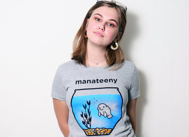 Manateeny Manatee Fish Bowl T-Shirt