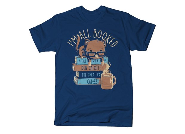 I'm All Booked Cat T-Shirt