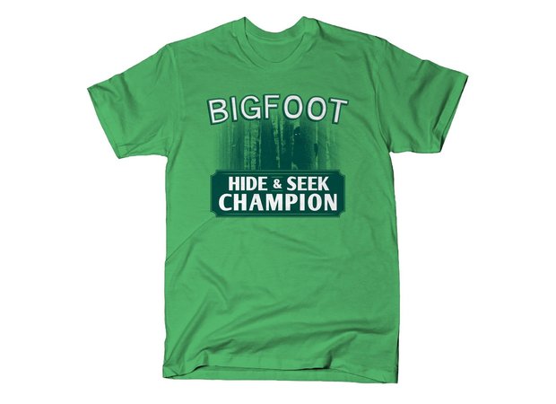Bigfoot Hide and Go Seek Champion T-Shirt